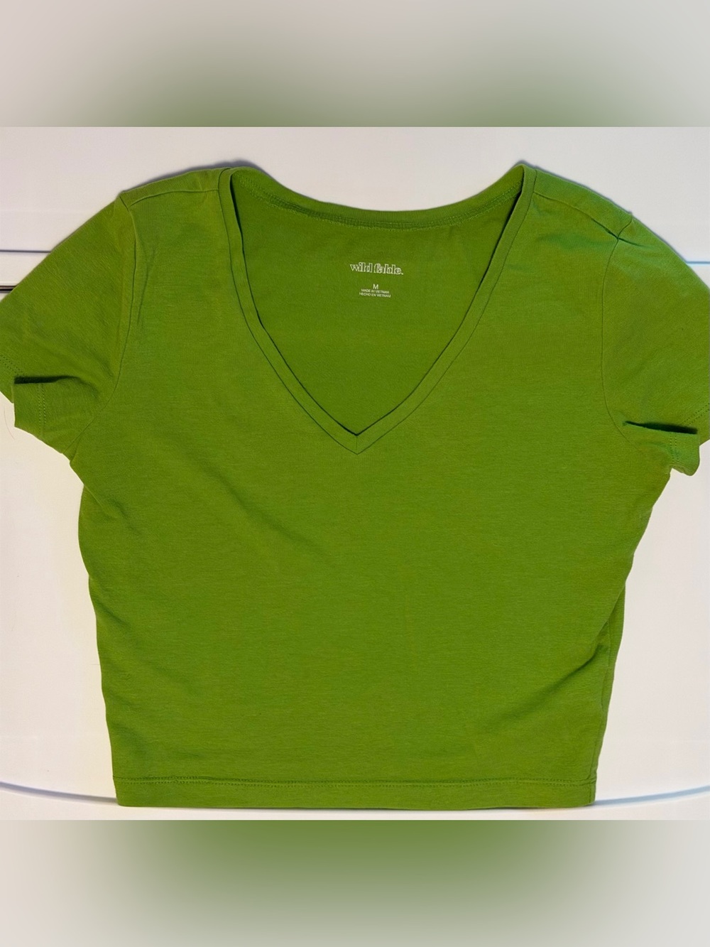 wild fable Olive Green V-Neck Short Sleeve Tee